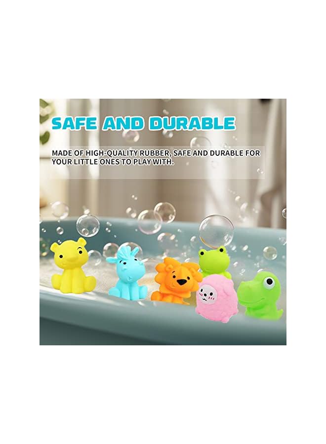 IAF Adorable Rubber Animal Bath Toys Set for Toddlers and Kids - Squeaky Sounds, Perfect for Baby Shower, Preschool, Pool and Bathtub Fun - Image 2
