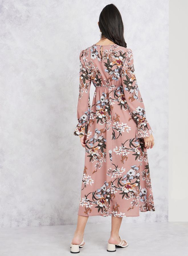 Styli Floral Print Midi Dress  - Image 4