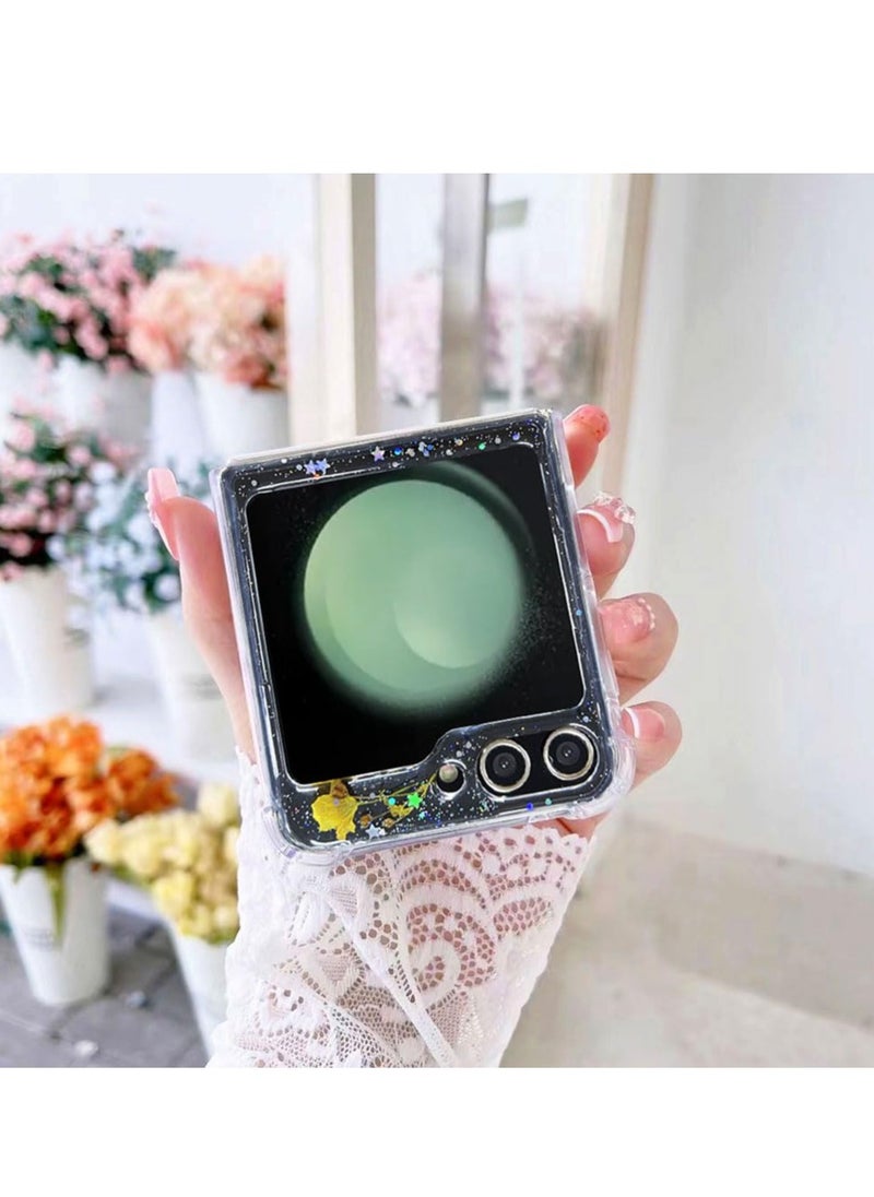 Excefore - Compatible with Samsung Galaxy Z Flip 5 5G Case, Daisy Flower Clear with Design, ransparent Dried Real Pressed Flower Aesthetic Case, Cute Case for Galaxy Z Flip 5 Soft Silicone - Image 1