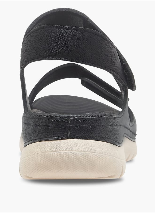 Le Confort Women's Textured Sandals with Hook and Loop Closure  - Image 4