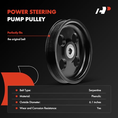 A-Premium بكرة مضخة توجيه الطاقة A-Premium متوافقة مع جيب رانجلر 2007 2008 2009 2010 2011، V6 3.8L - Image 3