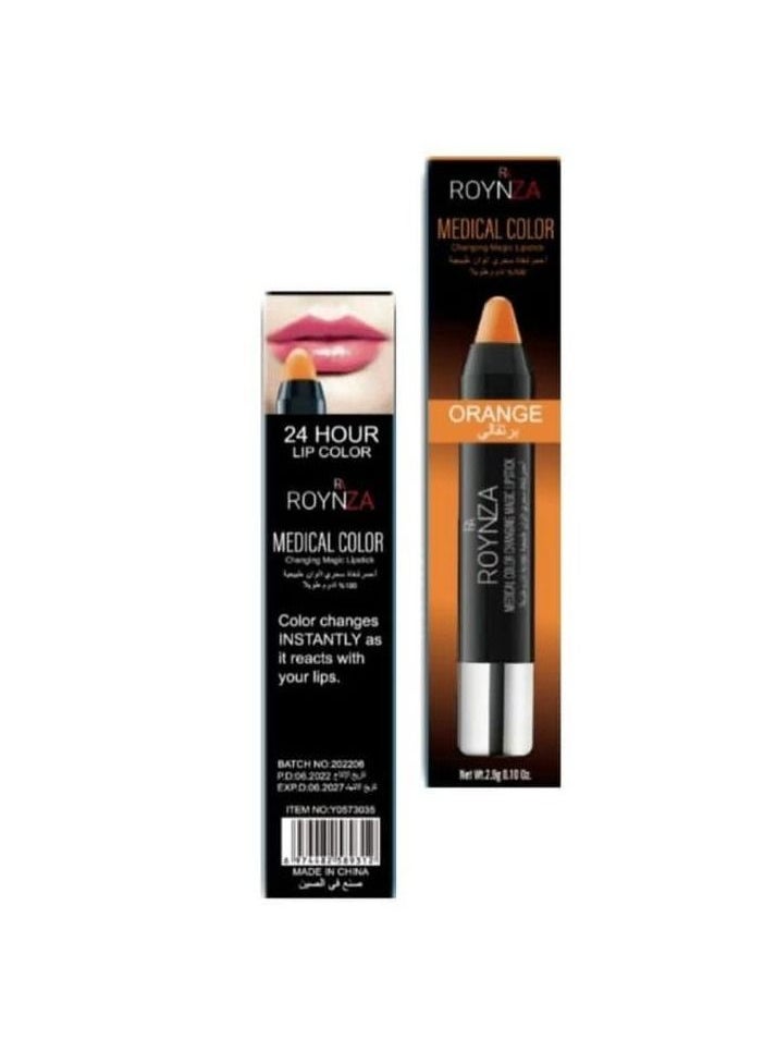 ROYNZA - MEDICAL COLOR CHANGING MAGIC LIPSTICK ORANGE - Image 1