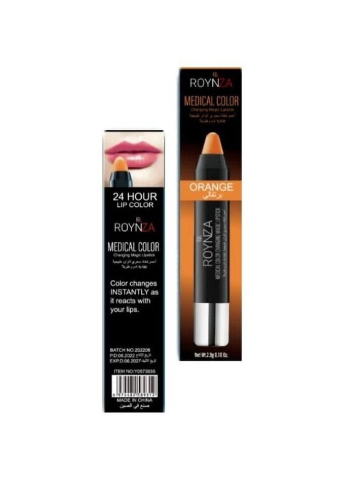 ROYNZA - MEDICAL COLOR CHANGING MAGIC LIPSTICK ORANGE - Image 1