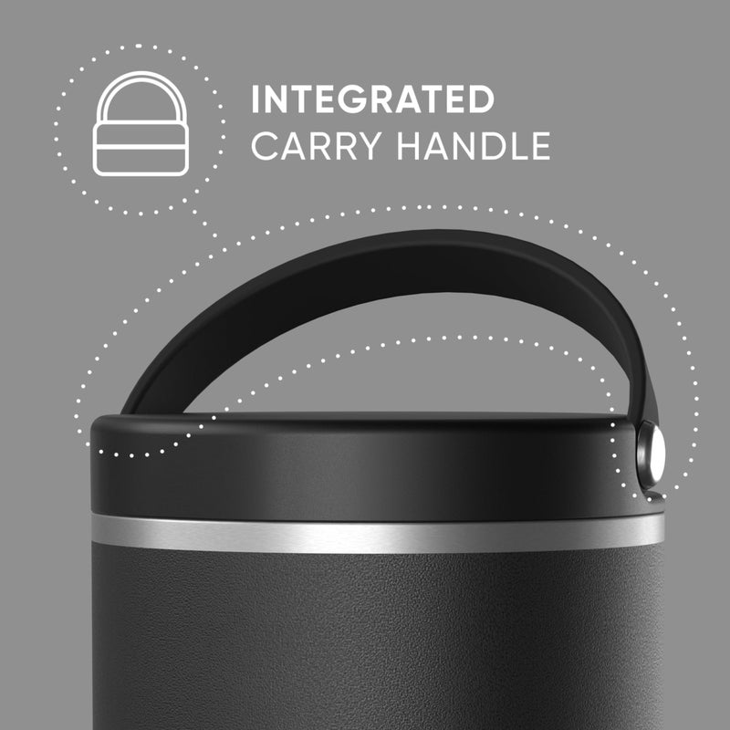 Hydrapeak 25oz Stainless Steel Vacuum Insulated Food Jar for Hot Food and Cold Food, Wide Mouth Leak-Proof Soup Jar for Adults, 10 Hours Hot and 16 Hours Cold (Black) - Image 4