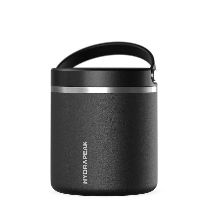 Hydrapeak 25oz Stainless Steel Vacuum Insulated Food Jar for Hot Food and Cold Food, Wide Mouth Leak-Proof Soup Jar for Adults, 10 Hours Hot and 16 Hours Cold (Black) - Image 1