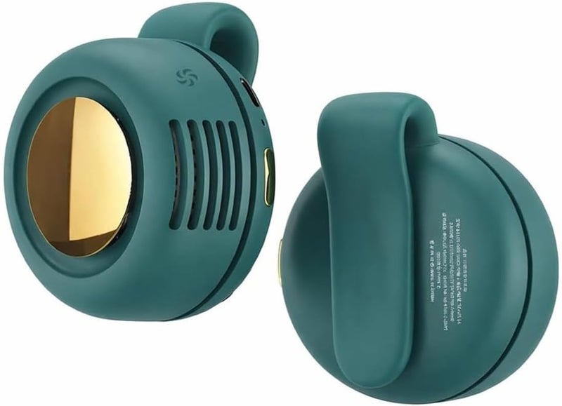 Lightweight Portable Bladeless Fan – Silent, 3-Speed Clip-On for Shirt & Waist (green) - Image 1