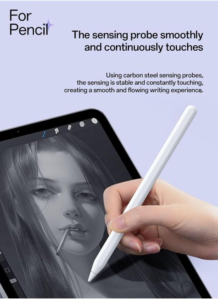 حِرَاس أطراف أقلام بديلة لأقلام Apple Pencil Pro، أطراف أقلام مُطورة متوافقة مع Apple الجيل الثاني والأول وUSB-C، وقلم Logitech Crayon الرقمي، أطراف أقلام إبرية مع حافظة، مجموعة أقلام لـ iPad Pro  - Image 3