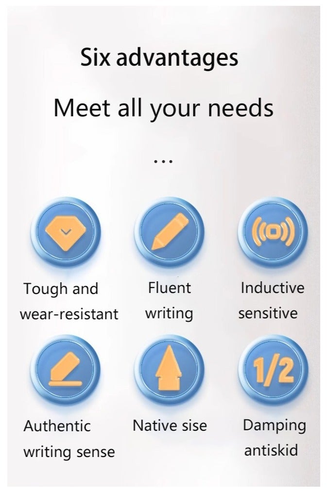 Hiras 6 Pcs Replacement Pencil Tips for Apple Pencil Pro/1st/2nd Gen/USB-C, Apple Pencil Nibs Compatible with iPad Pro/Air/Mini, Logitech Crayon & Digital Stylus - Wear-Resistant Silent Fine Nibs with Portable Case - Image 5