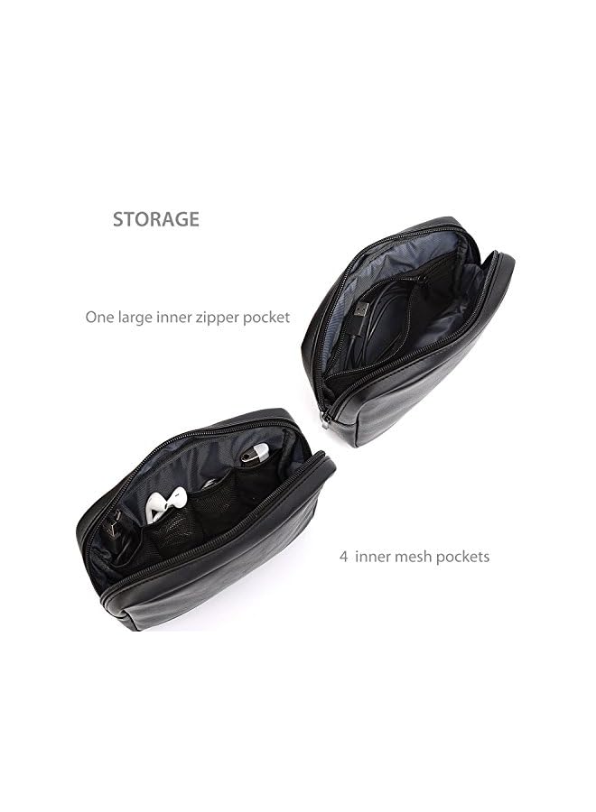 Procases Accessories Bag Organizer Power Bank Case, Electronics Accessory Travel Gear Organize Case, Cable Management Hard Drive Bag -Black - Image 4