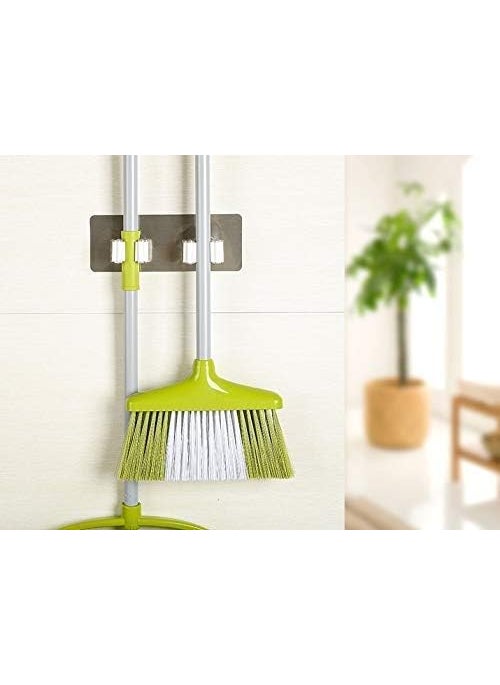 svk dream SVK Dream Magic Sticker Series Plastic Mop Holder Broom Hodler PP and PVC Kitchen Bathroom Wall Mounted Mop Holder Magic Sticker Broom Rack 5 kg 18 x 7 cm 1  - Image 2