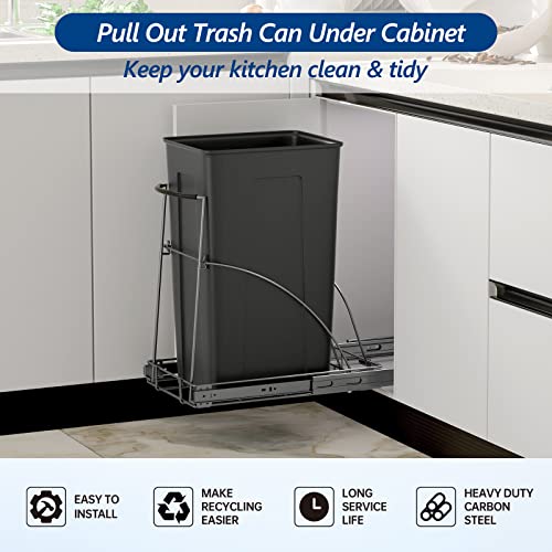 Insputer Pull Out Trash Can Under Cabinet, Requires 13" W X 18" D Cabinet, Under Sink Trash Can Kit, Slide Out Garbage for Kitchen(Not Included Can) - Image 3
