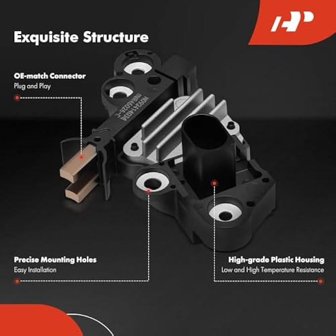 A-Premium Alternator Voltage Regulator Replacement for Ford Transit 2006-2014 Fiat Ducato 2006-2023 Land Rover Defender 1990-2016 Peugeot Boxer 807 Citron Jumper, 14V - Image 4