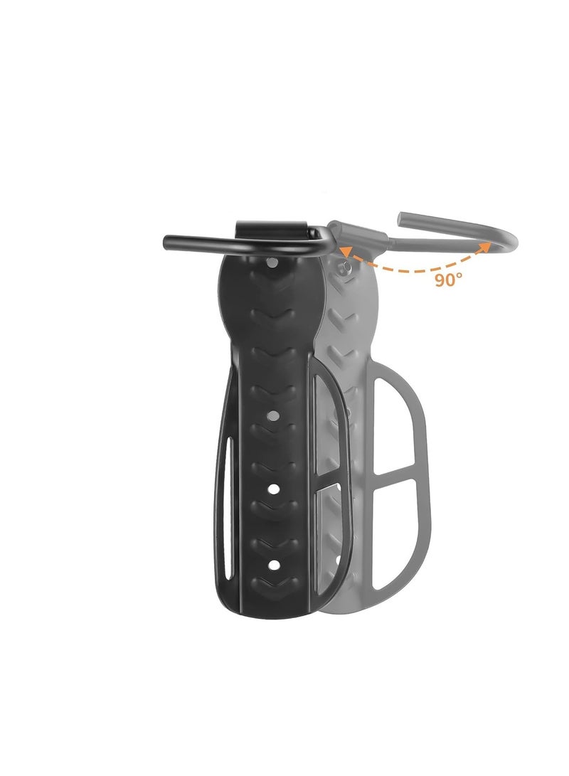 Two-piece wall-mounted bicycle rack with tire tray - Vertical bicycle storage rack for indoor, garage, and shed use. - Image 2