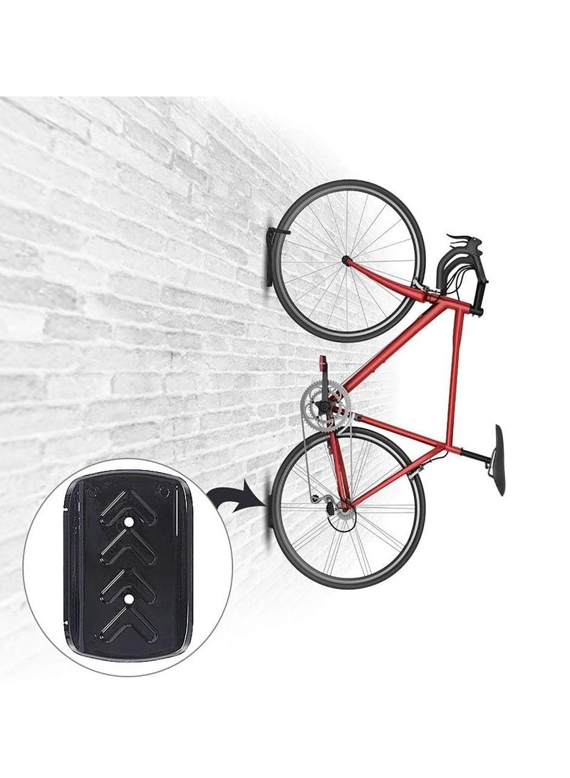 Two-piece wall-mounted bicycle rack with tire tray - Vertical bicycle storage rack for indoor, garage, and shed use. - Image 3
