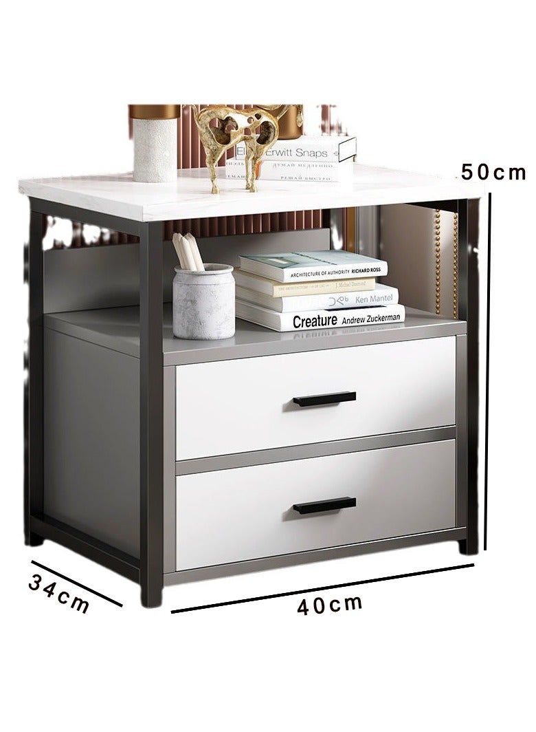  CityRiya-Long منضدة ، طاولة السرير الحد الأدنى ، 40*34*50 سم منضدة ، طاولة نهاية أريكة ، طاولة جانب السرير ، طاولة خزانة ، خزانة تخزين مع أدراج لغرفة المعيشة ، غرفة نوم - Image 2