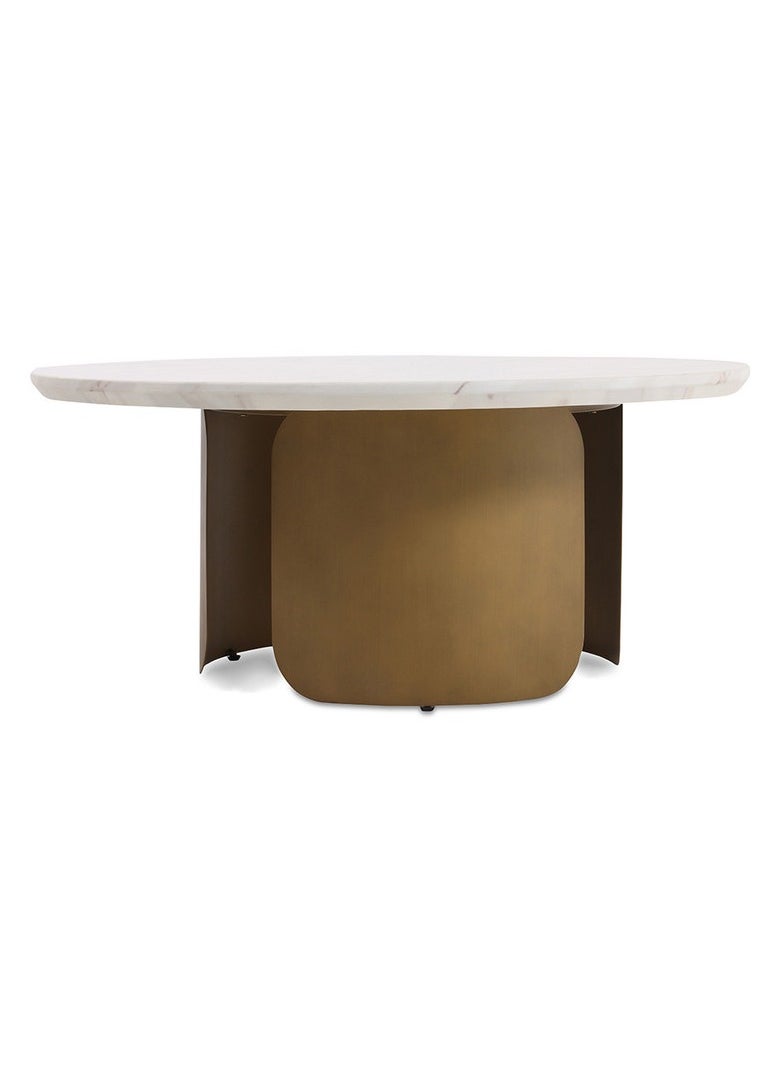 Nicolas Round Coffee Table, Cream And Brushed Gold - pzsku/Z08542EA38C6571268211Z/45/_/1716451446/5727e5fa-d7c1-4ecd-8e20-837d31da2247