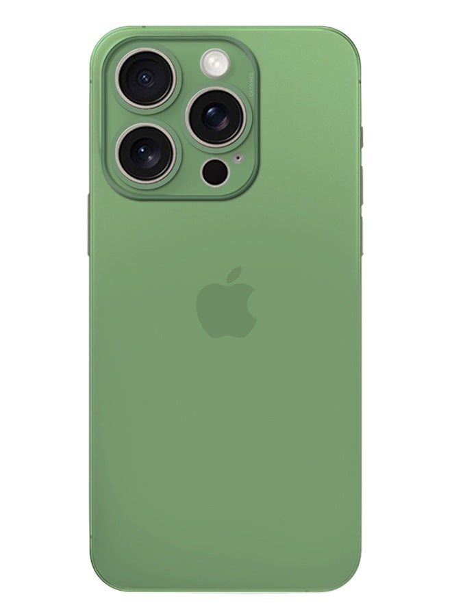 Ultra Thin Case for iPhone 15 Pro Max with 0.3mm Matte Case Cover Air Skin Series Feather-Light Frosted Protective Back Cover - Green - Image 3