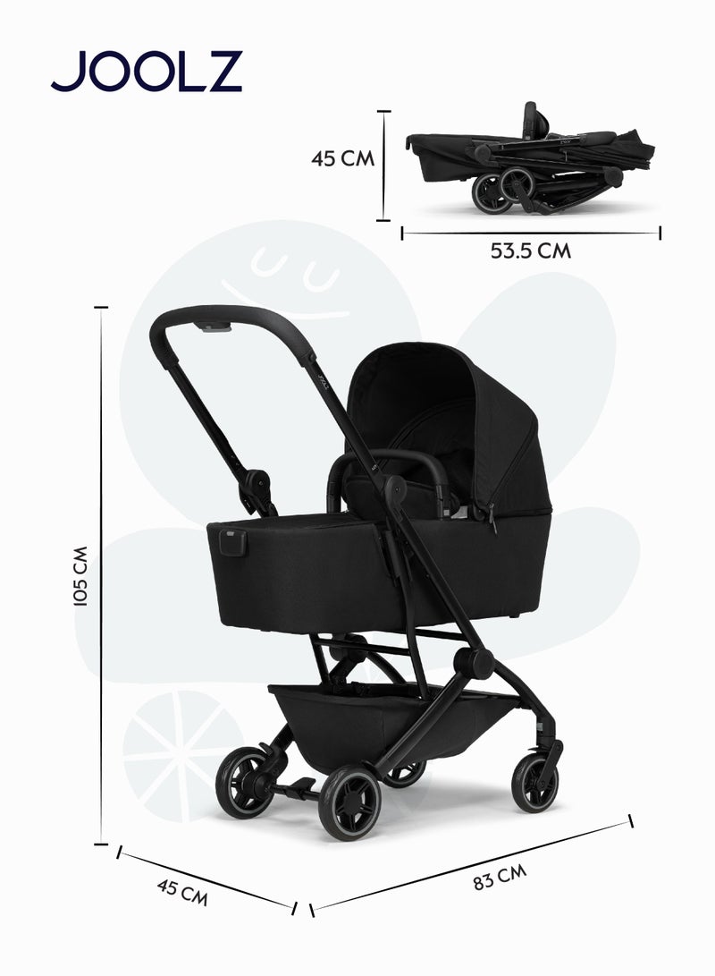 JOOLZ AER+ Lightweight Compact Travel Stroller – One-Hand Quick Fold, XXL Sun Hood, Adjustable Recline, Ultra Durable, Comfortable & Travel-Friendly – Supports Up to 50 lbs – Space Black - Image 5