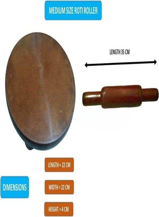 CHILLATAI 9 Inch Wood Pressed Chakla Belan/Roti Roller/Chapathi Kattai/Rolling Pin Board/Wood Pressed Chakla Large Size - Image 3