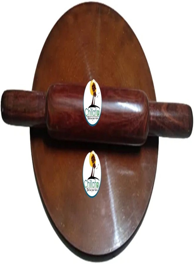 CHILLATAI 9 Inch Wood Pressed Chakla Belan/Roti Roller/Chapathi Kattai/Rolling Pin Board/Wood Pressed Chakla Large Size - Image 1