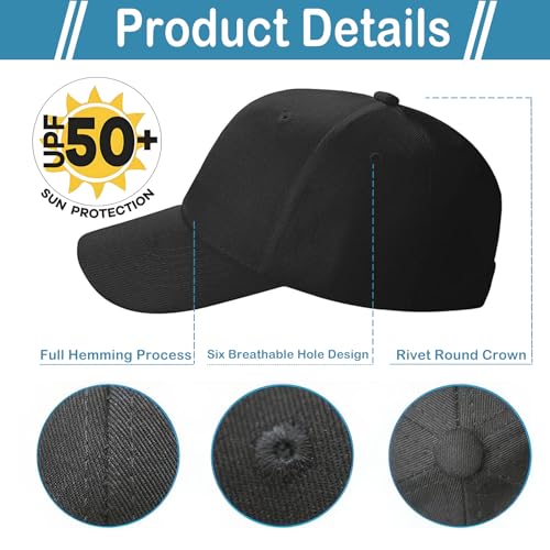 LYDTICK 20 Pack Baseball Cap Blank Trucker Hats Bulk Wholesale Hats Adjustable Plain for Men Women, Black - Image 3