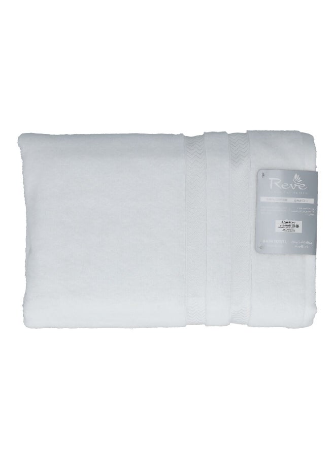 REVE Lucaluca Luxurious Highly Absorbent Cotton Bath Sheet White 100 x 180 cm  - Image 2