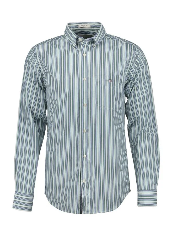 غانت Gant Regular Fit Striped Poplin Shirt