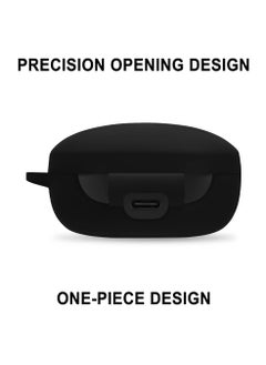 ماركة غير محددة حافظة من السيليكون متوافقة مع سماعات الأذن Anker Soundcore Life P2 Mini، غطاء حماية من السيليكون الناعم، حافظة مقاومة للصدمات مع حلقة تسلق (أسود)  - Image 4