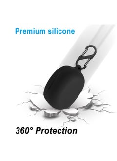 ماركة غير محددة حافظة من السيليكون متوافقة مع سماعات الأذن Anker Soundcore Life P2 Mini، غطاء حماية من السيليكون الناعم، حافظة مقاومة للصدمات مع حلقة تسلق (أسود)  - Image 3