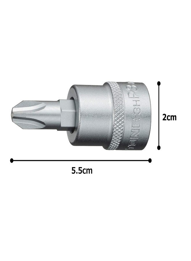 TONE Driver Bit Socket 3H-P3 3/8" Inch Drive (+) No.3 - Image 3