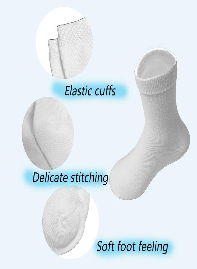 Prupoky Boys Dress Socks 3 Pairs Kids Boys Girls Crew Dress Sock Cotton Uniform Socks for Girls 01 Black Large - Image 4