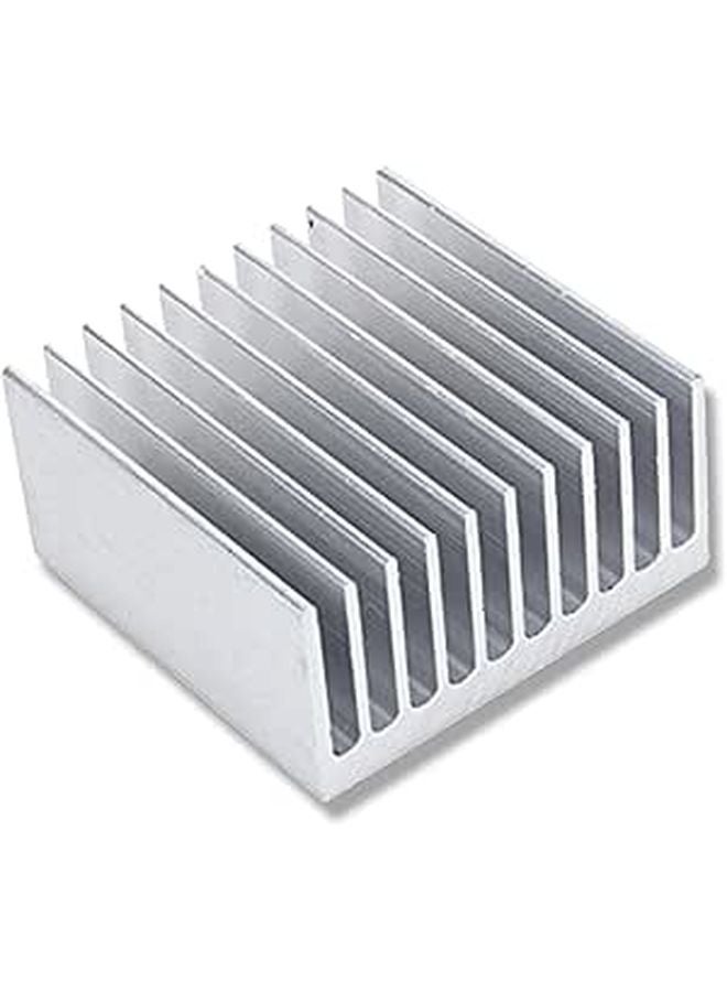 White Aluminum Heatsink Cooler 40mm x 40mm x 20mm 11 Tooth for High Power Transistor Semiconductor - Image 1