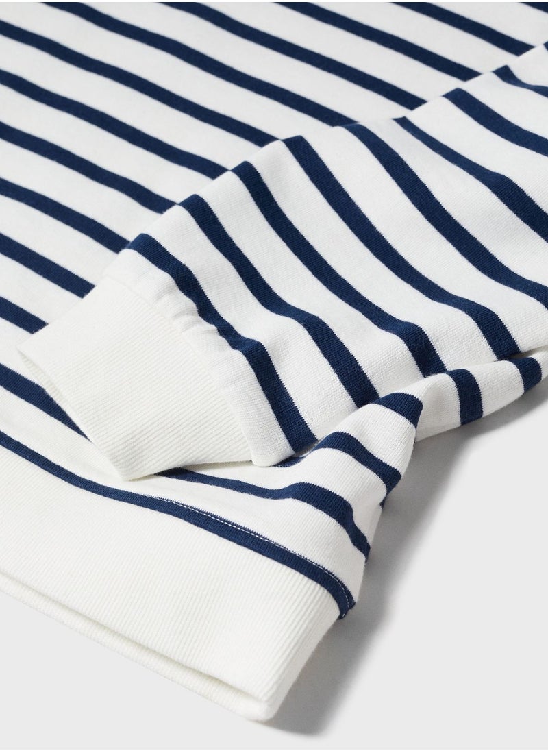 MANGO - Kids Striped Sweatshirt - Image 1