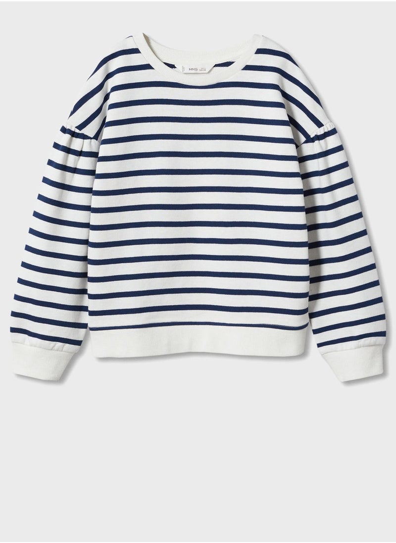 MANGO - Kids Striped Sweatshirt - Image 1