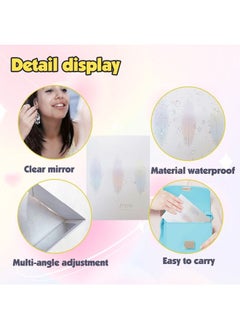 شيانغ يو مرآة مكياج صغيرة فائقة الرقة مرآة طي صغيرة محمولة  - Image 4