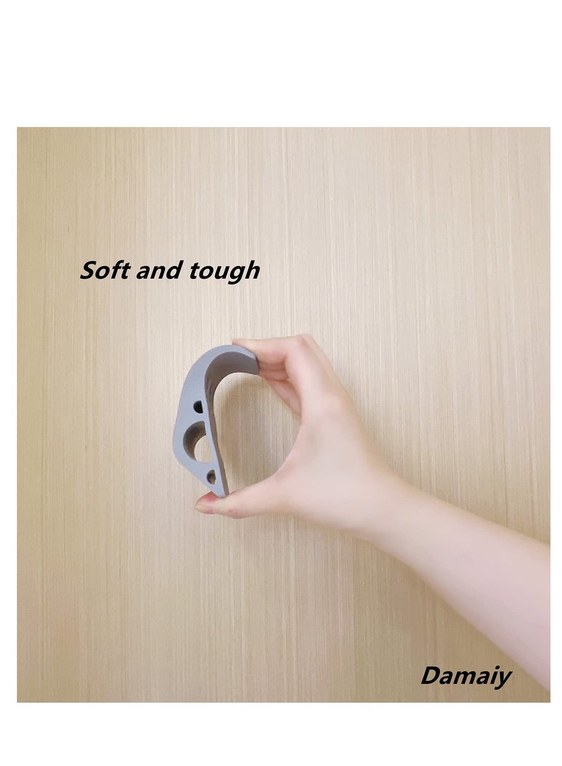 3 Pack Grey Rubber Door Stoppers Multi Surface Door Wedge Security Fits Under Doors with 08 Inch Clearance - Image 3