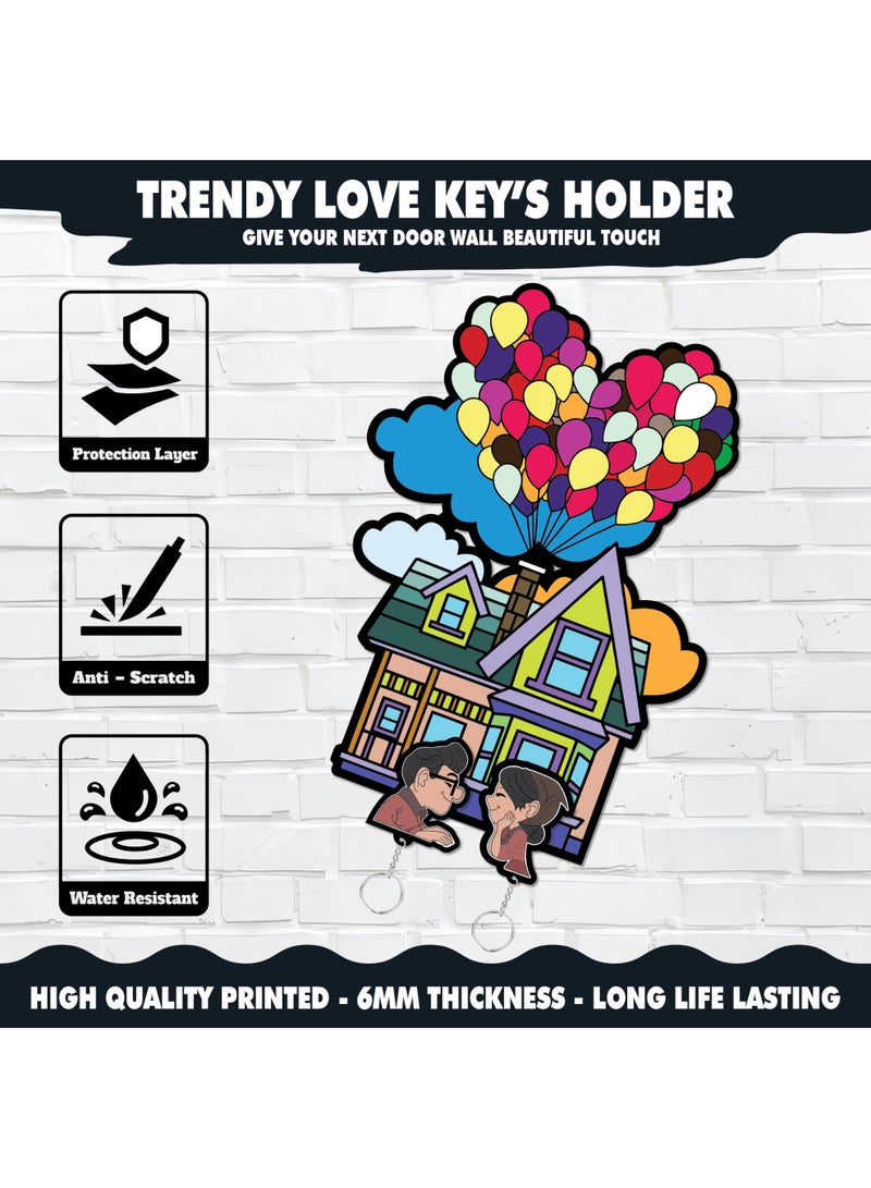 Key Holder Wall Hook – Size 25x35 Cm Stylish & Durable, Printed In High Quality, With A 6 Mm Thickness For Strong Durability, Colored, Elegant Design To Add A Decorative Touch To The Wall, Key Holder, Key Hook, Wall Decor