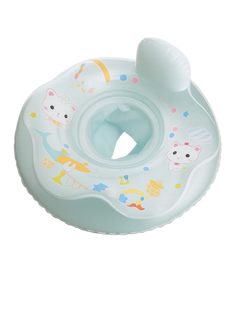 [L SIZE]Blue Baby Swim Ring Seat, Soft and Skin-Friendly, Available in S/M/L Sizes, For Babies 10-48 Months (S: 10-24M, M: 18-36M, L: 24-48M)  - Image 4