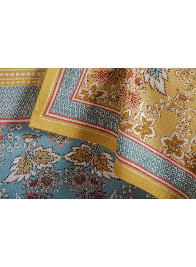 Maison d' Hermine مناديل منزل هيرمين 100% قطن مجموعة من 4 مناديل طاولة زخرفية قابلة للغسل، تناول الطعام، المنزل، الزفاف، الوليمة، البوفيه، ماركيز - ربيع/صيف (20”x20”) - Image 4