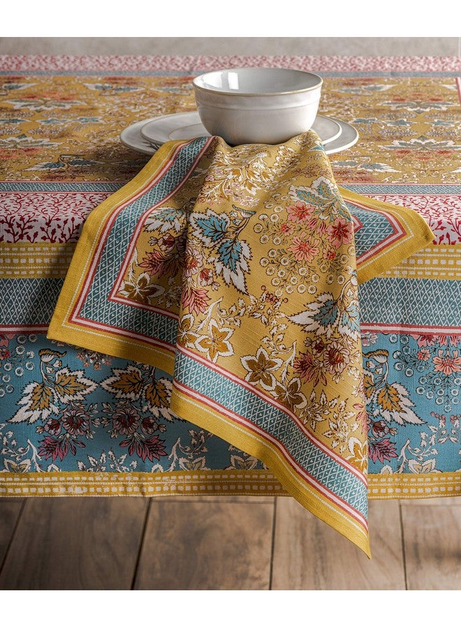 Maison d' Hermine مناديل منزل هيرمين 100% قطن مجموعة من 4 مناديل طاولة زخرفية قابلة للغسل، تناول الطعام، المنزل، الزفاف، الوليمة، البوفيه، ماركيز - ربيع/صيف (20”x20”) - Image 3