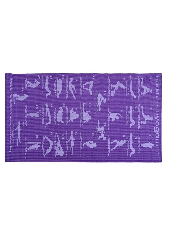 IRIS Fitness Printed Sun Salutation Premium Yoga Mat Purple (180 cm X 65 cm X 6mm) - Image 4