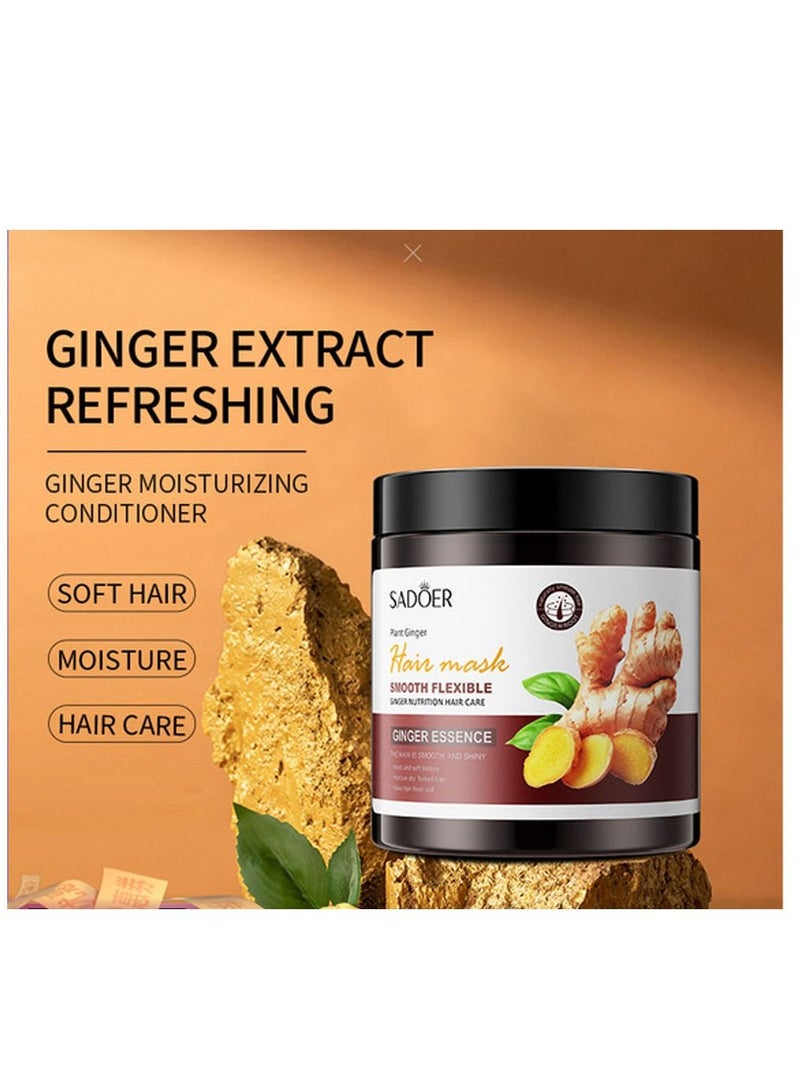 SADOER Ginger Hair Mask Smoothing Flexible Nutrition Hair Care 500 ml - Image 4