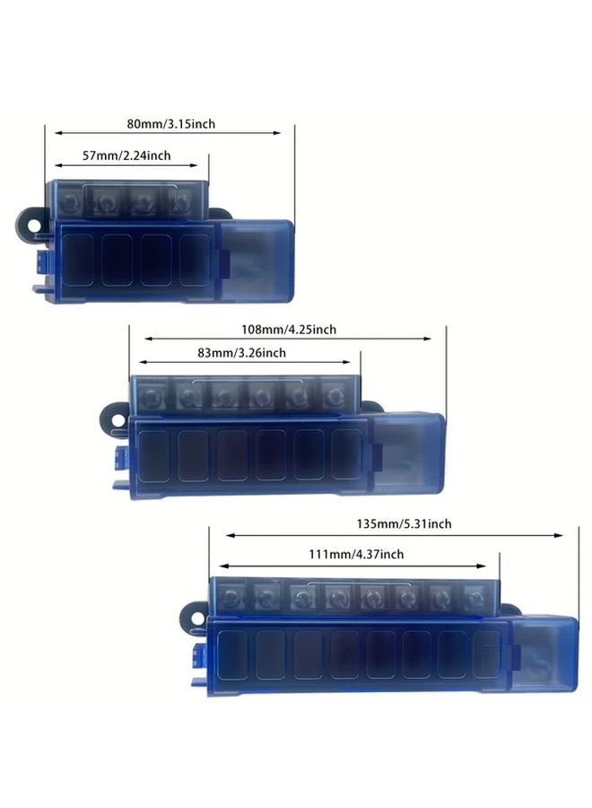 Compact 4 Circuit Automotive Blade Fuse Block With Protective Cover Durable PC Material - Image 2
