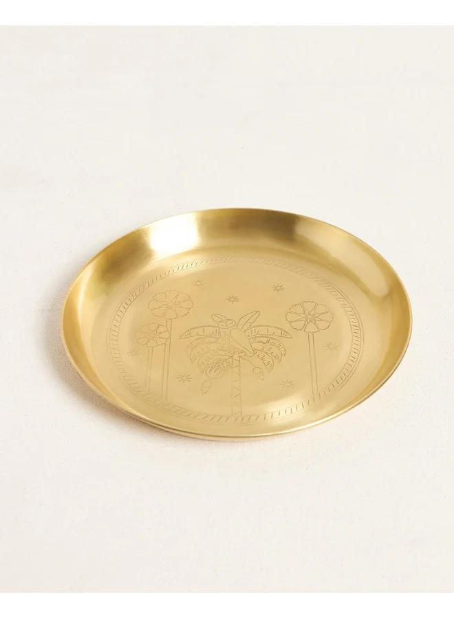 Chumbak Sitara Brass Platter