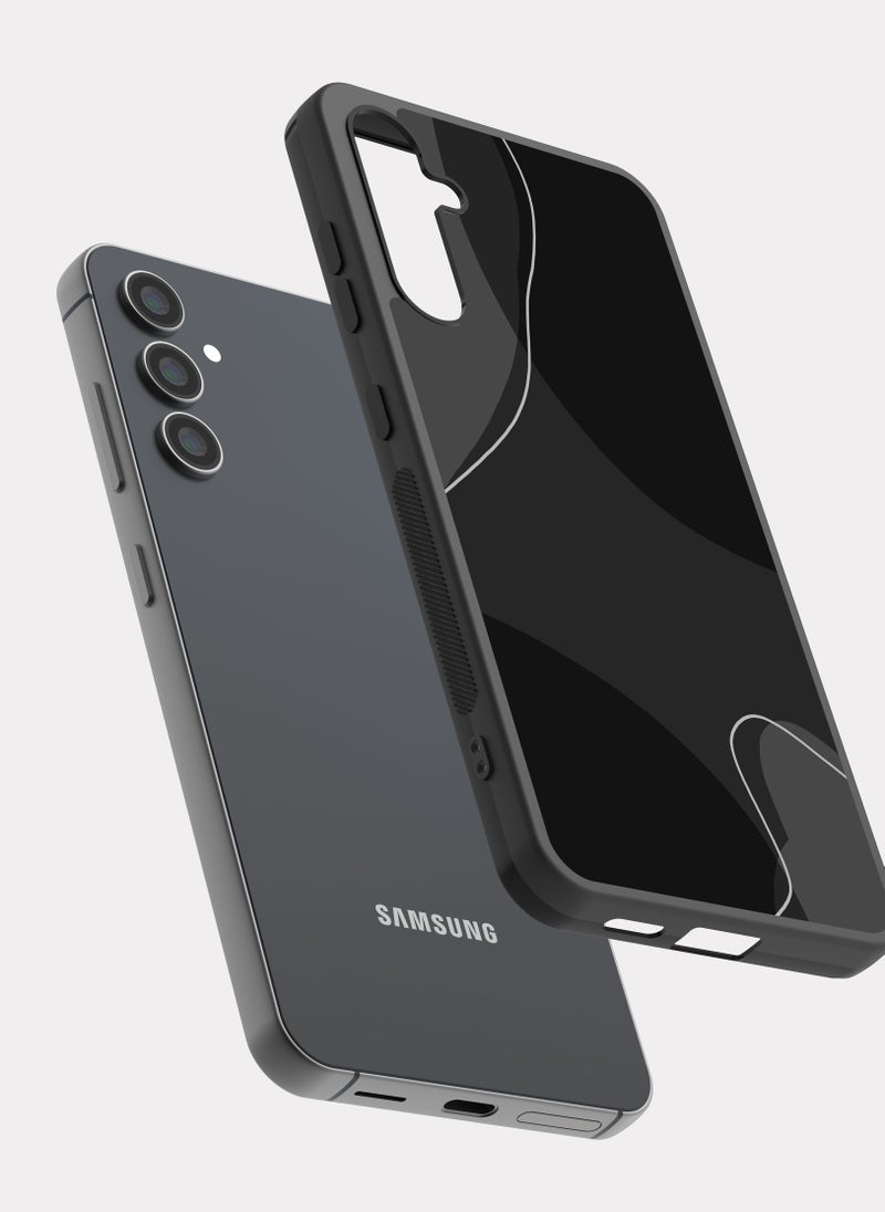 بكسلات كفر سامسونج جالكسي ايه 24 فن تجريدي رصاصي اسود - Image 2