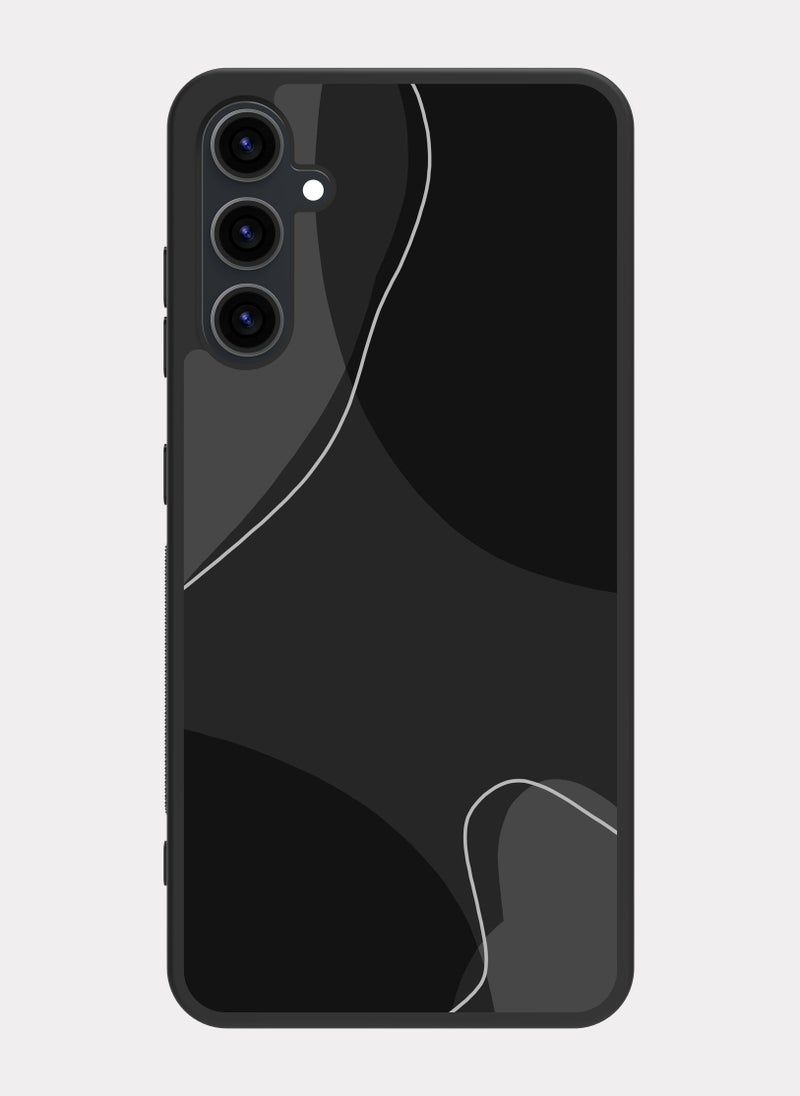 بكسلات كفر سامسونج جالكسي ايه 24 فن تجريدي رصاصي اسود - Image 1