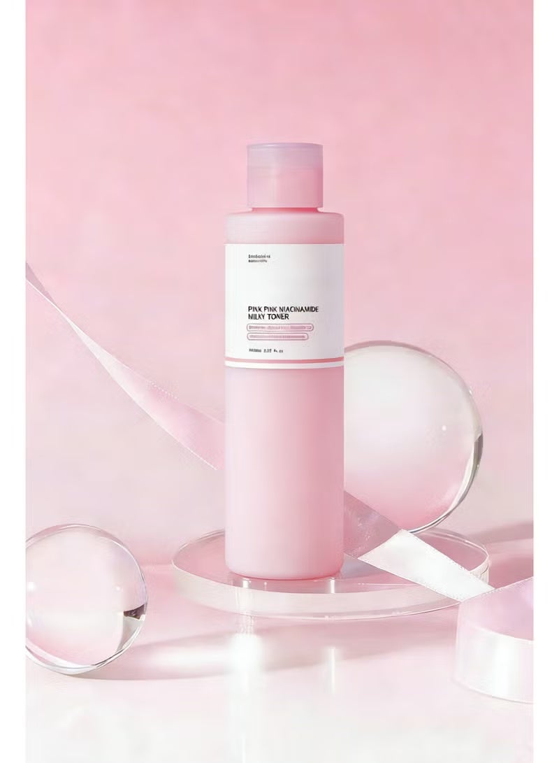 PDRN Pink Niacinamide Milky Toner for Hydrating, Moisturizing, Soothing, Ceramide, Peptide, Glass Glow Skin, Korean Skincare | 150ml - Image 1