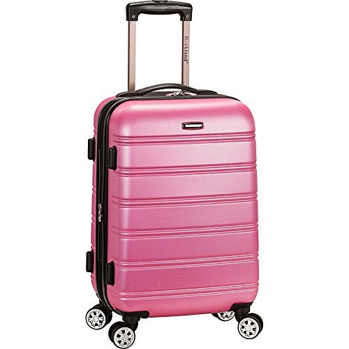 Rockland Melbourne Lightweight Expandable Hardside Spinner Wheel Luggage in Pink - Image 1