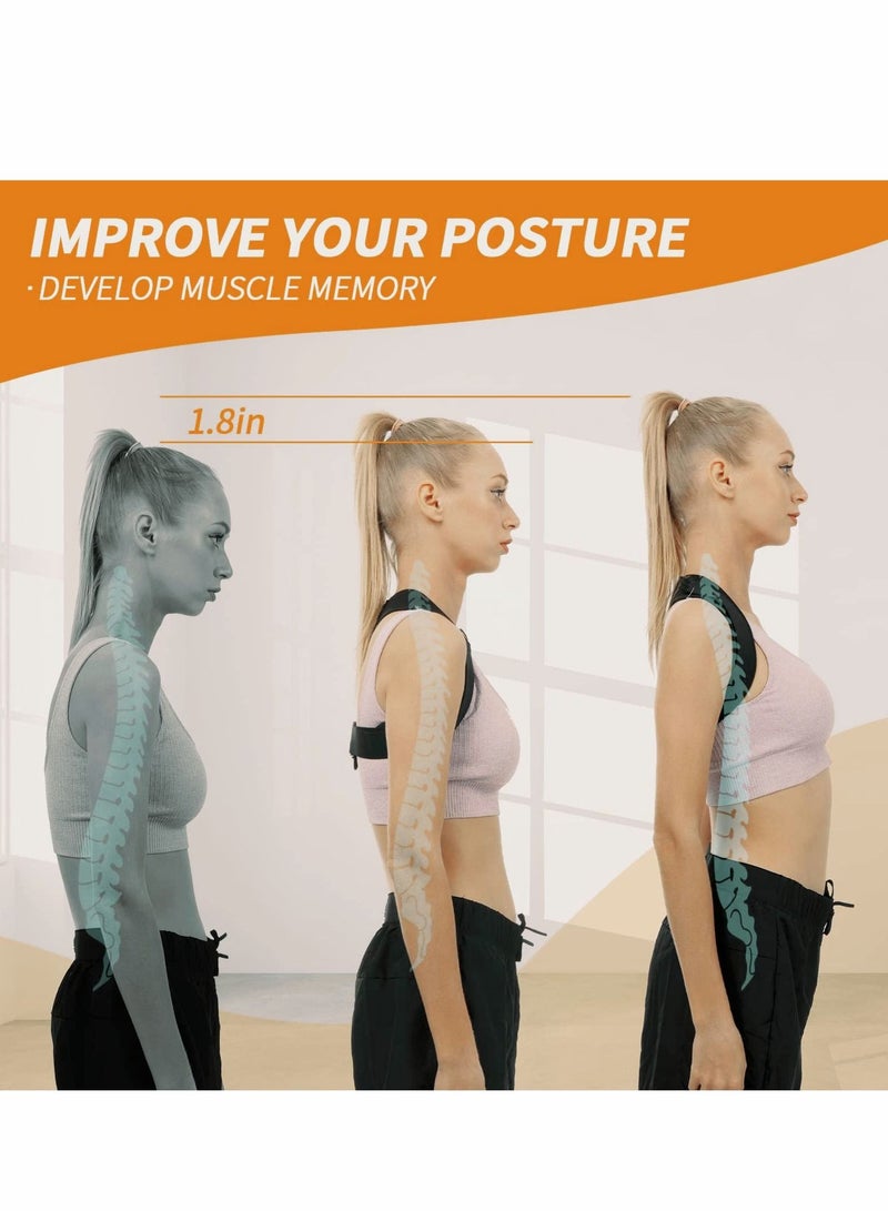 Excefore Posture Corrector for Women and Men, Adjustable Upper Back Brace, Breathable Support Straightener, Providing Pain Relief from Lumbar, Neck, Shoulder, Clavicle, Back(universal Size) - Image 2