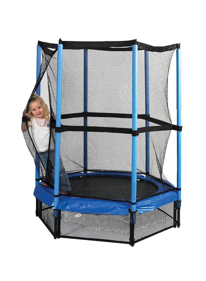 Heavy-Duty Indoor And Outdoor Bounce Trampoline With Safety Net For Secure Play Time 55x14inch